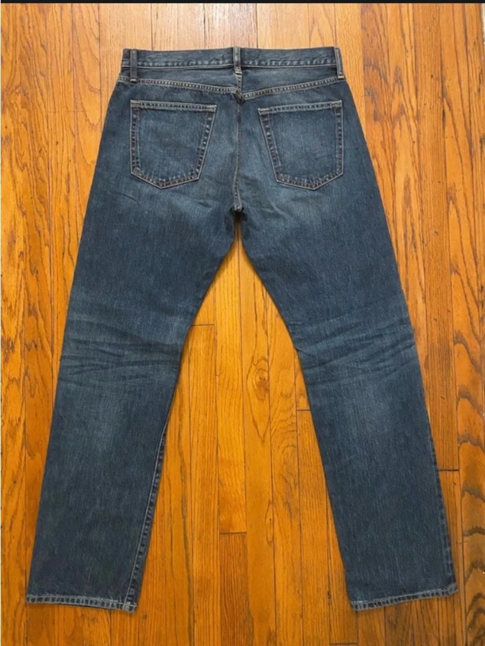 Uniqlo Men's Straight Jeans - Dark Blue Wash